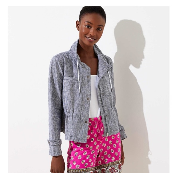 LOFT Jackets & Blazers - LOFT Stripe Cropped Jacket